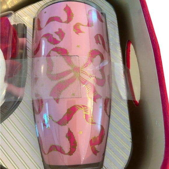 Petal & Pearl Velvet Set - Elegant Travel Mugs & Hair Bows - New With Tags - Picture 8 of 9
